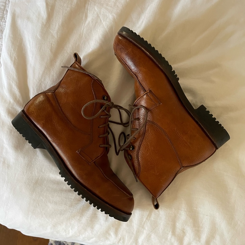 Cole Haan Brown Leather Boots, Sz 8